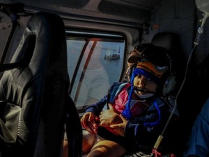 Jhuan fez passeio de helicóptero pela orla (Foto: Divulgação/Secom/Neno Canuto)