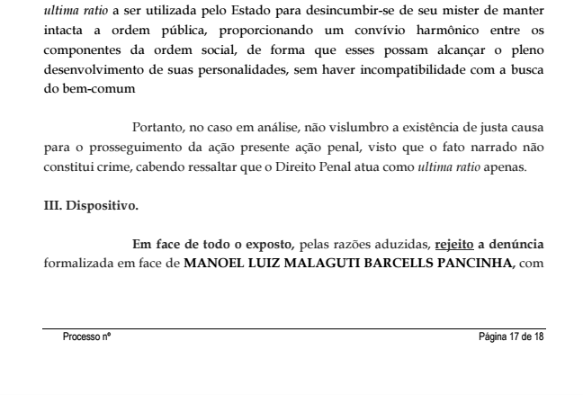 Juiz rejeitou pedido de condenaÃ§Ã£o de professor (Foto: ReproduÃ§Ã£o)