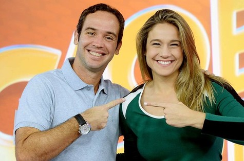 Caio Ribeiro e Fernanda Gentil  (Foto:  Zé Paulo Cardeal / TV Globo)