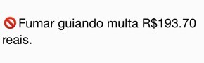 Mensagem sobre multas que circula nas redes (Foto: Reprodução)