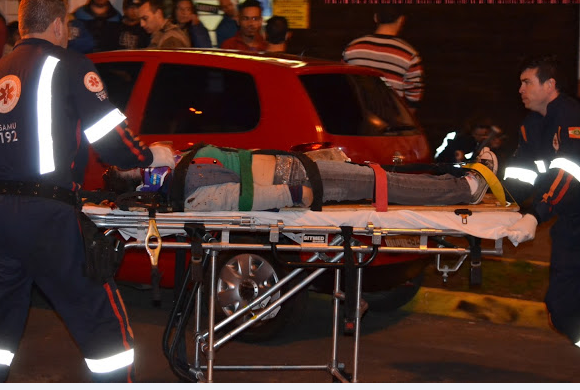 Mulher é baleada pela PM em Lages (Foto: Portal do Biguá)