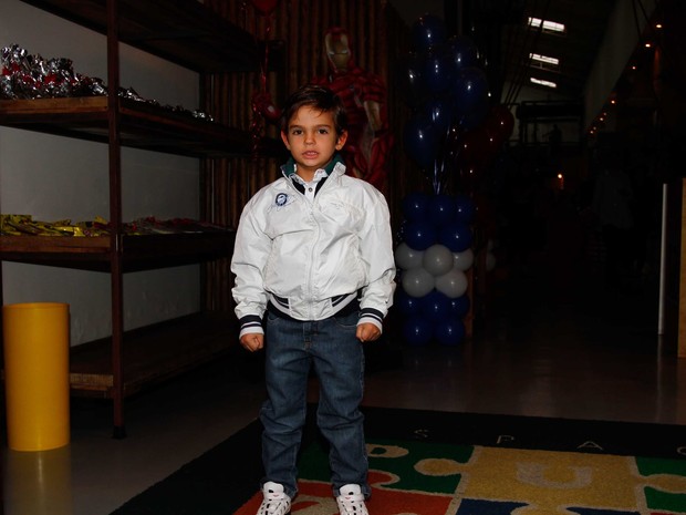 Rodrigo, filho de Faustão, no aniversário dos filhos de Emerson Fittipaldi (Foto: Caio Duran/AgNews)