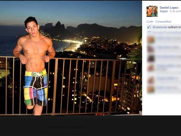 Daniel Lopez desapareceu após saltar no mar, segundo organizador da festa (Foto: Reprodução / Facebook)