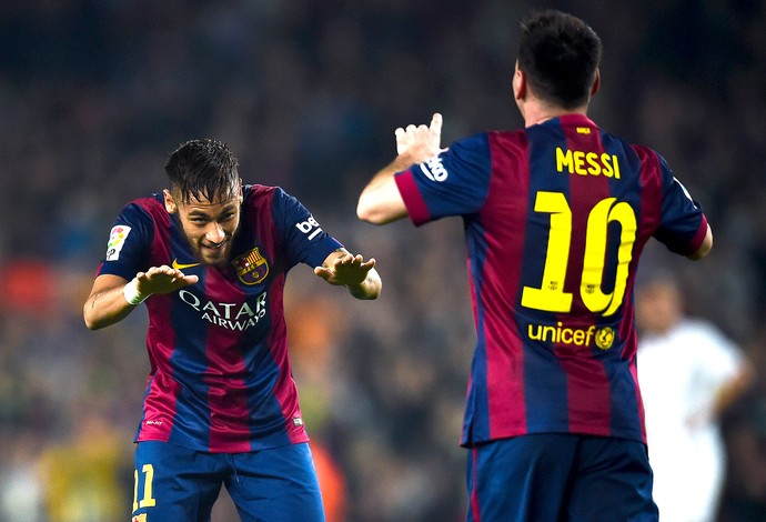 Barcelona x Sevilla - Messi e Neymar (Foto: Getty Images)