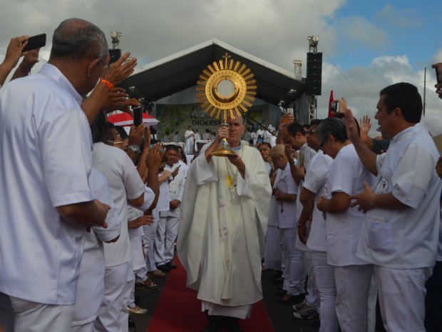 Congresso Eucarístico Diocesano, Macapá, Amapá, eucaristia, comunhão, Diocese de Macapá, (Foto: Fabiana Figueiredo/G1)