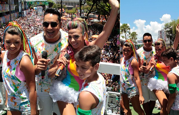 Carla Perez e família unida (Foto: Wallace Barbosa e JC Pereira/AgNews)