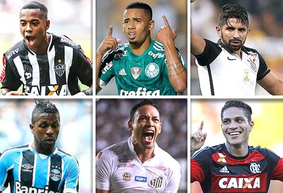 Montagem 6 colocados brasileirão (Foto: Editoria de arte)