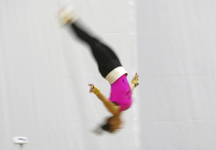 Treino da seleção alemã de ginástica artística (Foto: Pilar Olivares/Reuters)