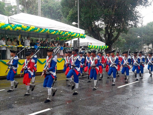 Desfile Sete de Setembro em Salvador (Foto: Danutta Rodrigues/ G1)
