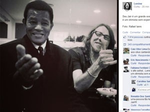 Lenine publicou foto em homenagem a Jair Rodrigues em seu perfil no Facebook. (Foto: Reprodução/Facebook)