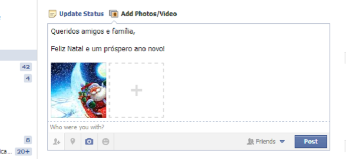 Natal facebook (Foto: Reprodução/TechTudo) Natal facebook (Foto: Reprodução/TechTudo)