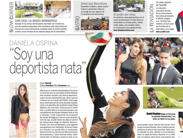 Daniella Ospina - esposa James Rodriguez - caderno Sport e style