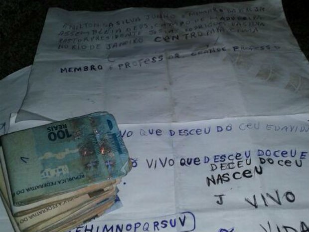 Homem encontrado no aeroporto JK após seis anos desaparecido carregava R$ 4,5 mil e bilhete escrito à mão (Foto: Polícia Militar/Divulgação)