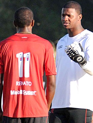 Renato e Felipe, treino do Flamengo (Foto: Alexandre Vidal / Flaimagem)