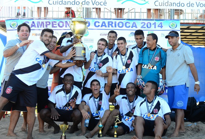 Vasco campeão carioca futebol de areia (Foto: Thiago Ribeiro/Divulgação) Vasco campeão carioca futebol de areia (Foto: Thiago Ribeiro/Divulgação)