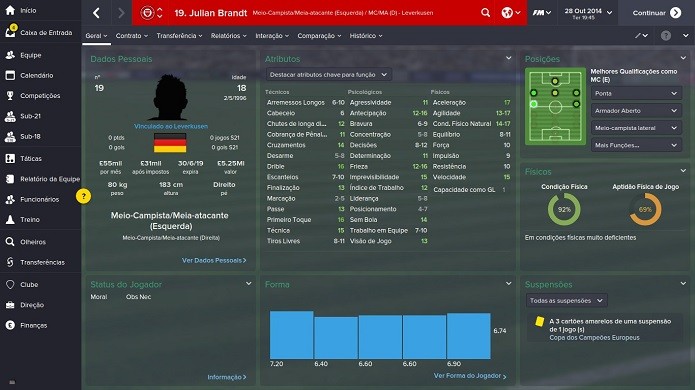 Meia-atacante do Leverkusen é jovem e habilidoso (Foto: Reprodução/Thiago Barros)