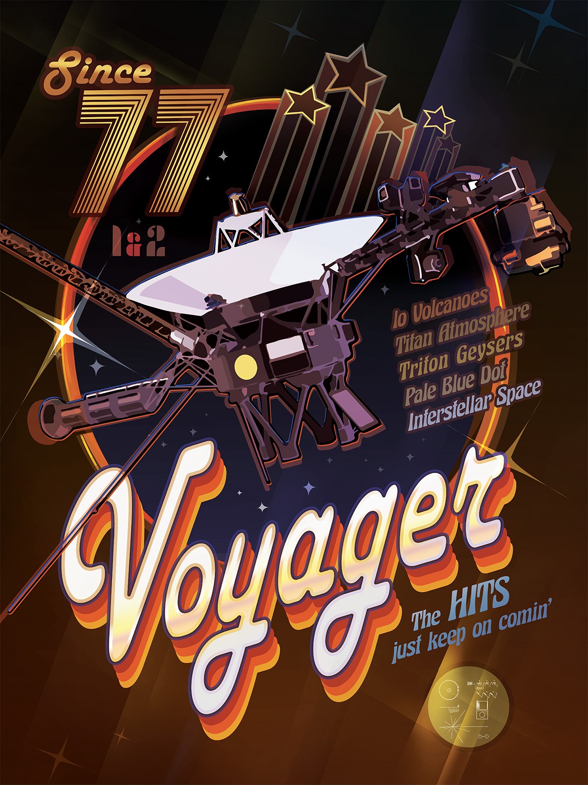 Nasa lança pôsteres em homenagem aos 40 anos das sondas Voyager - Baixe grátis