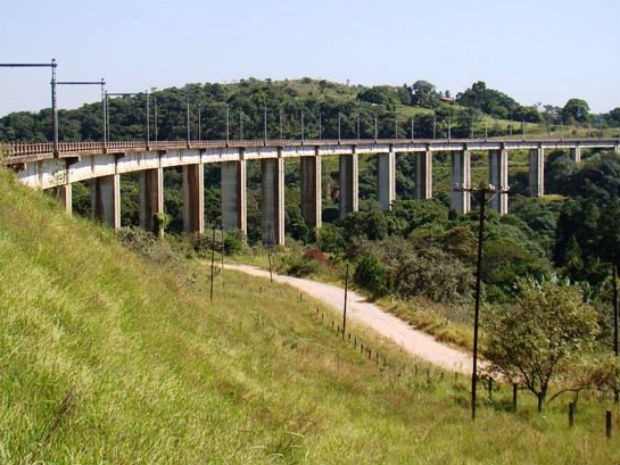 Homem morreu após cair de bungee jump na ponte férrea Engenheiro Acrísio (Foto: São Roque Notícias/Divulgação)