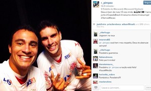 Rodrigo Pimpão e Alfredo, atacantes do América-RN instagram (Foto: Reprodução/Instagram)