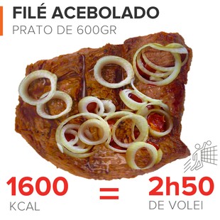 EuAtleta Caloria x Queima_Bife Acebolado (Foto: Eu Atleta | Arte Info) EuAtleta Caloria x Queima_Bife Acebolado (Foto: Eu Atleta | Arte Info)