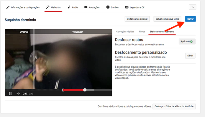 Salvando o desfoque aplicado a um vídeo do YouTube (Foto: Reprodução/Marvin Costa) (Foto: Salvando o desfoque aplicado a um vídeo do YouTube (Foto: Reprodução/Marvin Costa)) Salvando o desfoque aplicado a um vídeo do YouTube (Foto: Reprodução/Marvin Costa) (Foto: Salvando o desfoque aplicado a um vídeo do YouTube (Foto: Reprodução/Marvin Costa))