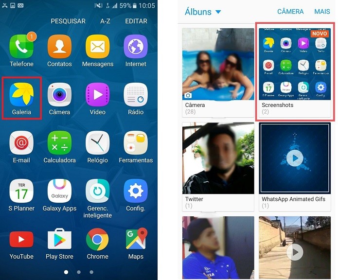 A captura da tela é salva automaticamente na galeria do Galaxy J5 (Foto: Reprodução/Lívia Dâmaso) A captura da tela é salva automaticamente na galeria do Galaxy J5 (Foto: Reprodução/Lívia Dâmaso)