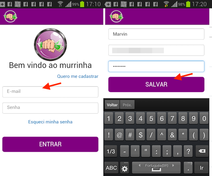 Opção para criar cadastro na app Murrinha que encontra melhores preços de produtos em mercados (Foto: Reprodução/Marvin Costa) (Foto: Opção para criar cadastro na app Murrinha que encontra melhores preços de produtos em mercados (Foto: Reprodução/Marvin Costa)) Opção para criar cadastro na app Murrinha que encontra melhores preços de produtos em mercados (Foto: Reprodução/Marvin Costa) (Foto: Opção para criar cadastro na app Murrinha que encontra melhores preços de produtos em mercados (Foto: Reprodução/Marvin Costa))