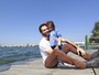Mouhamed Harfouch posa com a filha para o especial de Dia dos Pais do EGO