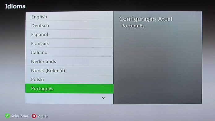 Mude o idioma do sistema no Xbox One e Xbox 360 (Foto: Reprodução/Tais Carvalho)