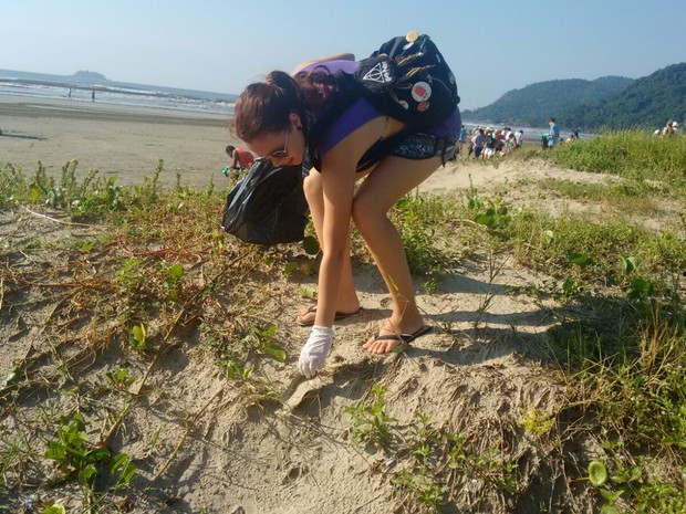 Segundo organização, mais de 100 voluntários participaram da ação (Foto: Divulgação/ONG Ecoagente)
