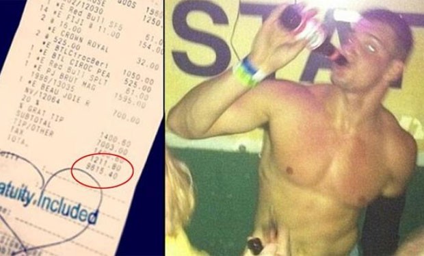 Rob Gronkowski gastou US$ 9.615 em festa em boate (Foto: Reprodução)