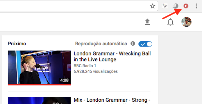 Ícone da extensão ImprovedTube dá acesso as configurações para o YouTube (Foto: Reprodução/Marvin Costa)