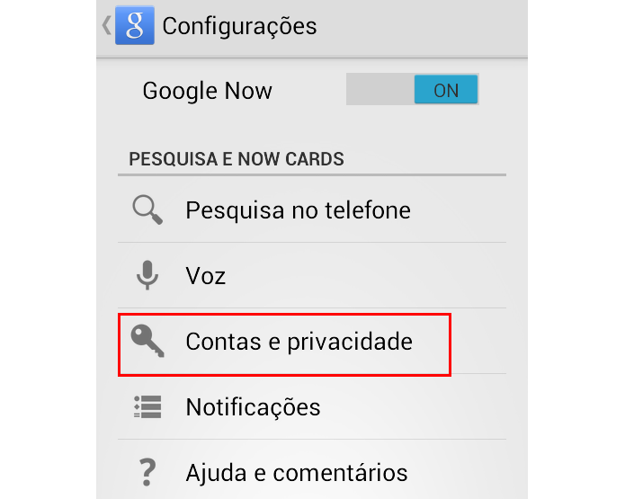 Acesse as configurações de conta (Foto: Reprodução/Paulo Alves) (Foto: Acesse as configurações de conta (Foto: Reprodução/Paulo Alves))