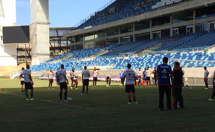 Treino Flamengo Arena Pantanal (Foto: Ivan Raupp)