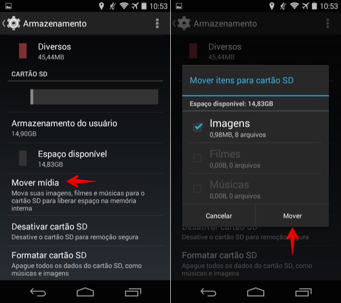 Movendo mídia do celular para o cartão SD (Foto: Reprodução/Helito Bijora) (Foto: Movendo mídia do celular para o cartão SD (Foto: Reprodução/Helito Bijora) ) Movendo mídia do celular para o cartão SD (Foto: Reprodução/Helito Bijora) (Foto: Movendo mídia do celular para o cartão SD (Foto: Reprodução/Helito Bijora) )