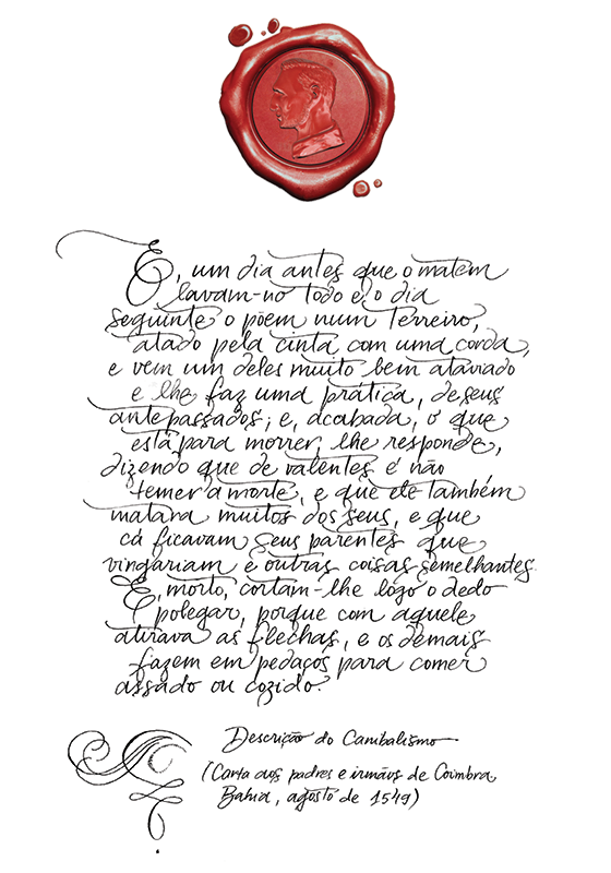 Carta de Manuel da Nóbrega (Foto: Estúdio Italico)
