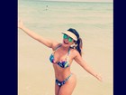 De biquíni, Babi Rossi aproveita férias em Miami