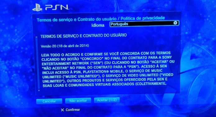 PSN: como criar seu cadastro. (Foto: Reprodução/ Emanuel Schimidt)