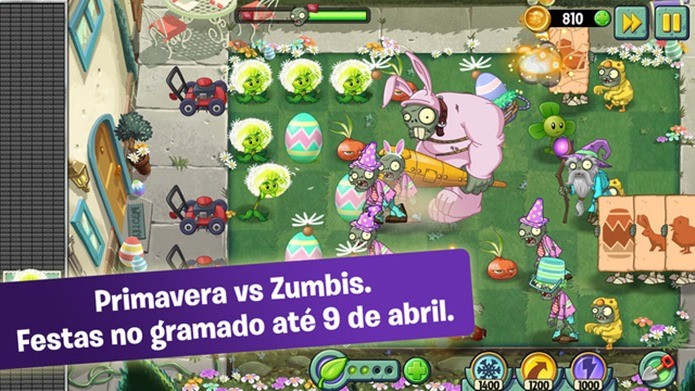 A Páscoa em Plants vs Zombies 2 vem com surpresinhas (Foto: Divulgação)
