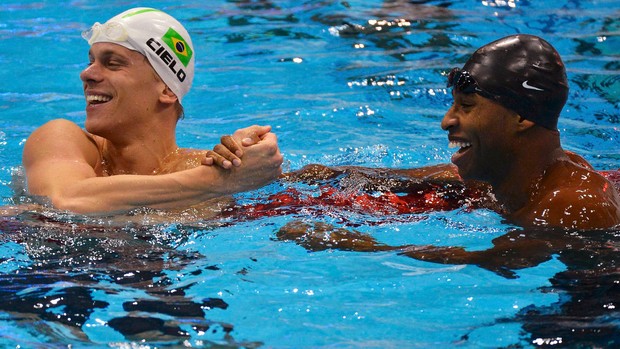 Cesar Cielo cullen jones  londres 2012 olimpiadas (Foto: Reuters)