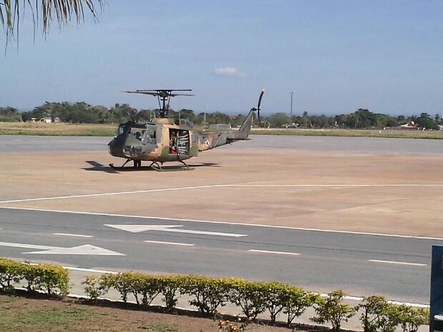 FAB envia helicoptéros para levar corpos de vítimas de acidente aéreo (Foto: Raphaela Potter/TV Morena)