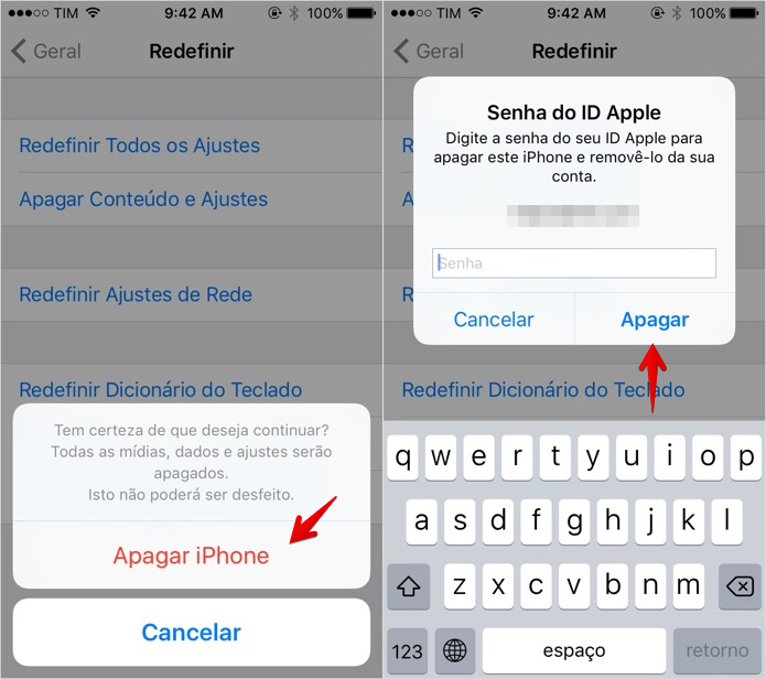 Confirme a senha da sua conta iCloud (Foto: Reprodução/Helito Bijora)