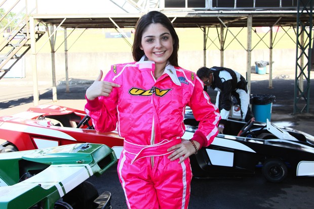 Marcela Barrozo no kart dos artistas (Foto: Manuela Scarpa /Foto Rio News) Marcela Barrozo no kart dos artistas (Foto: Manuela Scarpa /Foto Rio News)