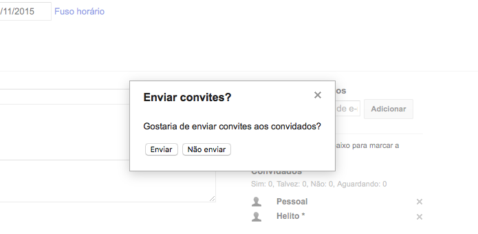 Confirme o envio dos convites (Foto: Reprodução/Helito Bijora)