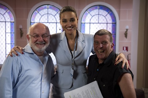 Silvio de Abreu, Débora Nascimento e Jorge Fernando (Foto: Estevam Avellar/TV Globo)