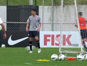 Paulo André treino Corinthians  (Foto: Diogo Venturelli / Globoesporte.com)