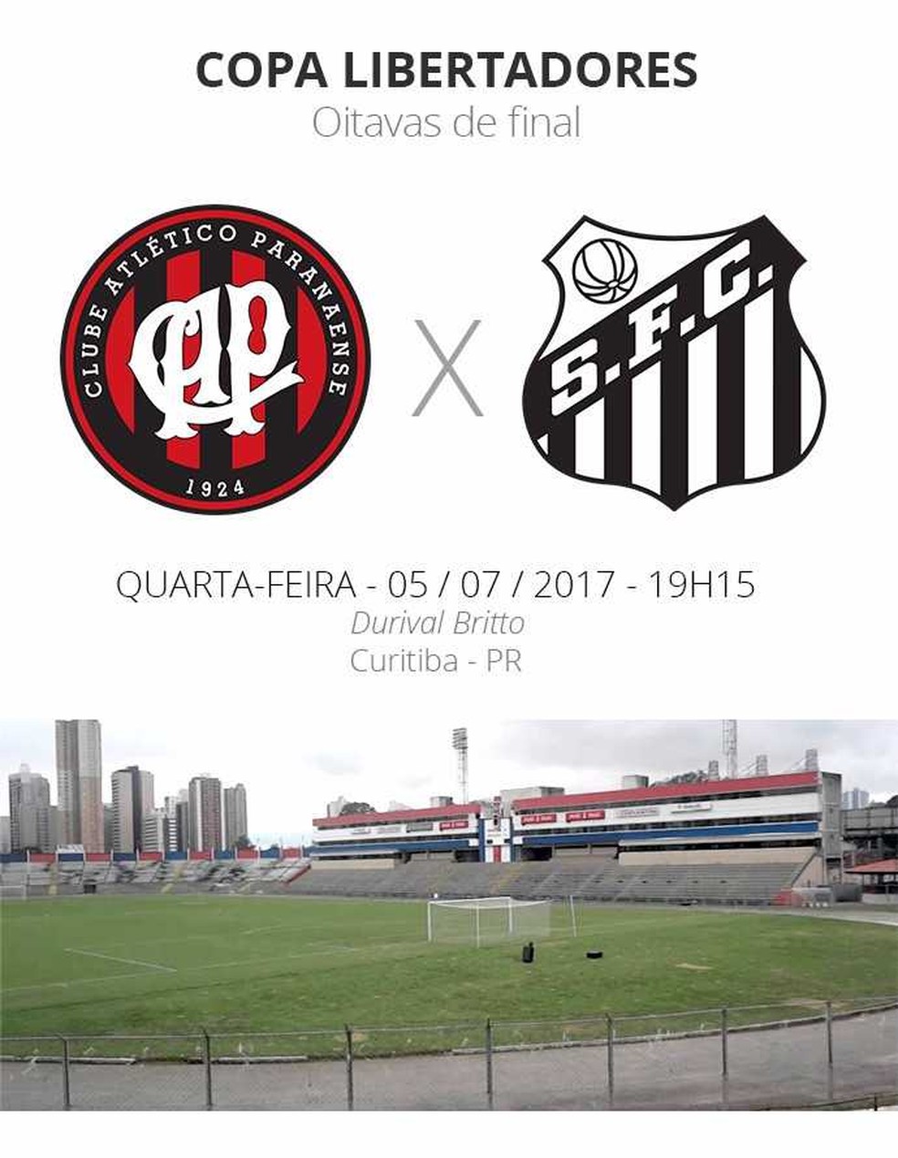 Atlético-PR e Santos iniciam participação nas oitavas da Libertadores (Foto: GloboEsporte.com)