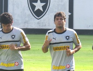 Jeferson e Henrique, Treino Botafogo (Foto: Thales Soares / Globoesporte.com)