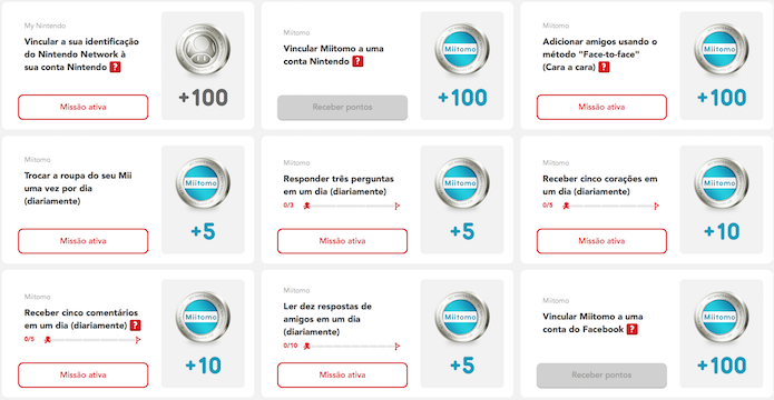 Para acumular pontos no My Nintendo basta cumprir missões ou comprar jogos digitais (Foto: Reprodução/my.nintendo.com)