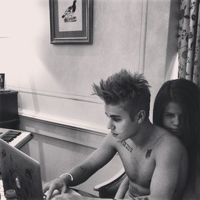 Justin Bieber e Selena (Foto: Reprodução/Instagram)